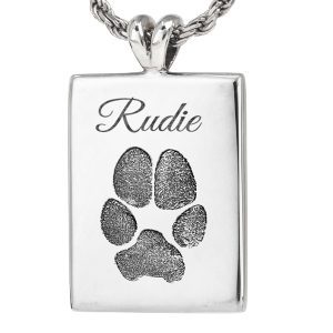 Actual Nose Print Pendant - Rectangle